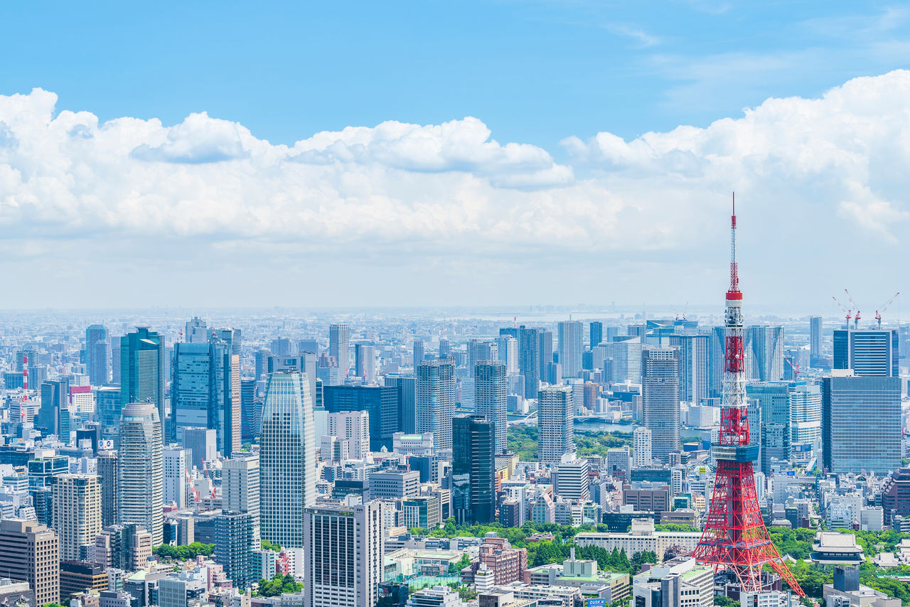 東京風景 Tokyo city skyline , Japan.