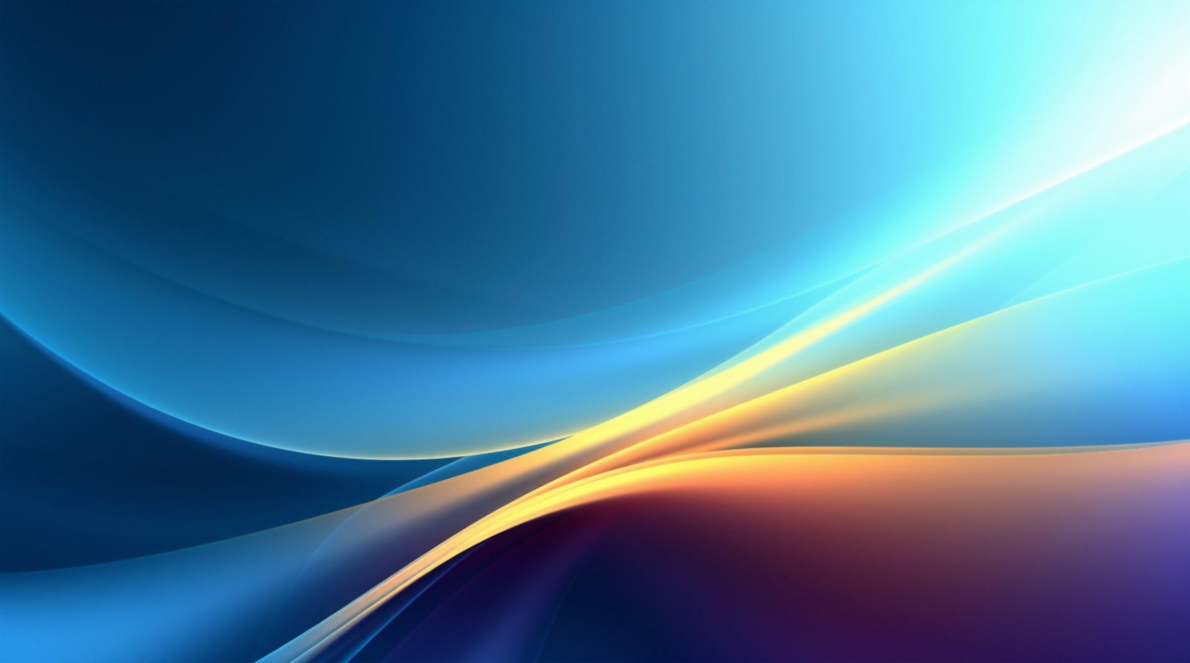 Orange & Blue Waves Background