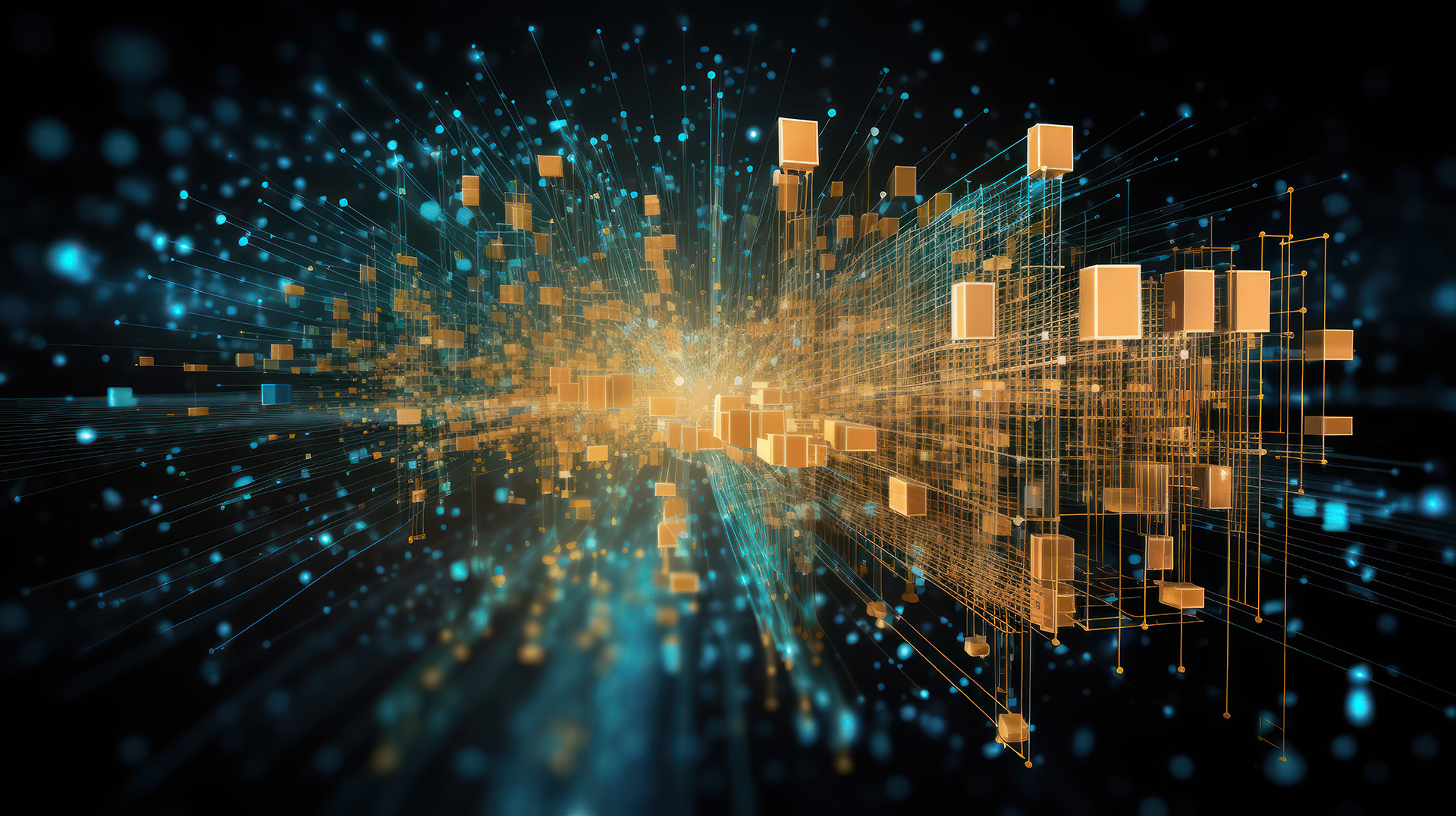Big Data Integration in Abstract Beautiful Digital World