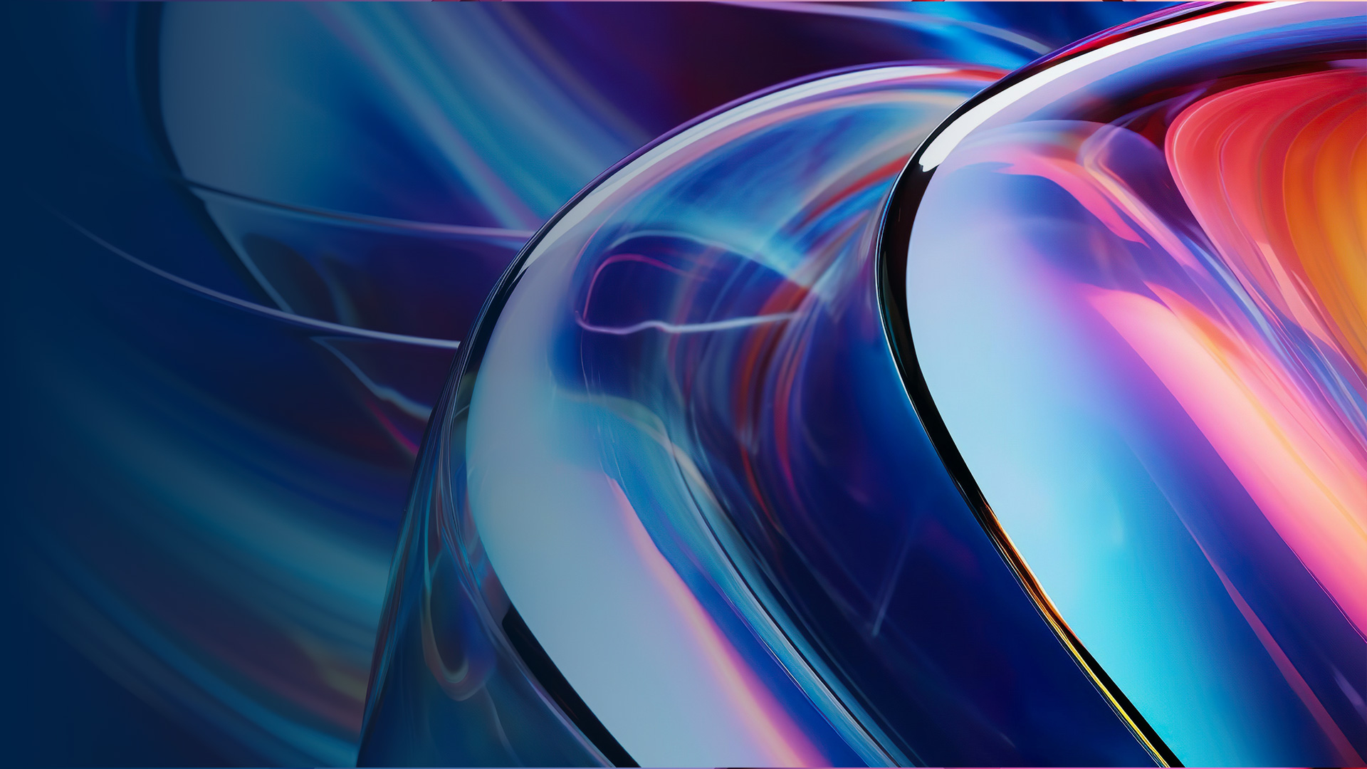 Abstract background of modern tech gradient waves in blue and pink hues, technology, modern, abstract, background, waves. Dynamic abstract light trails in neon pink and blue hues.