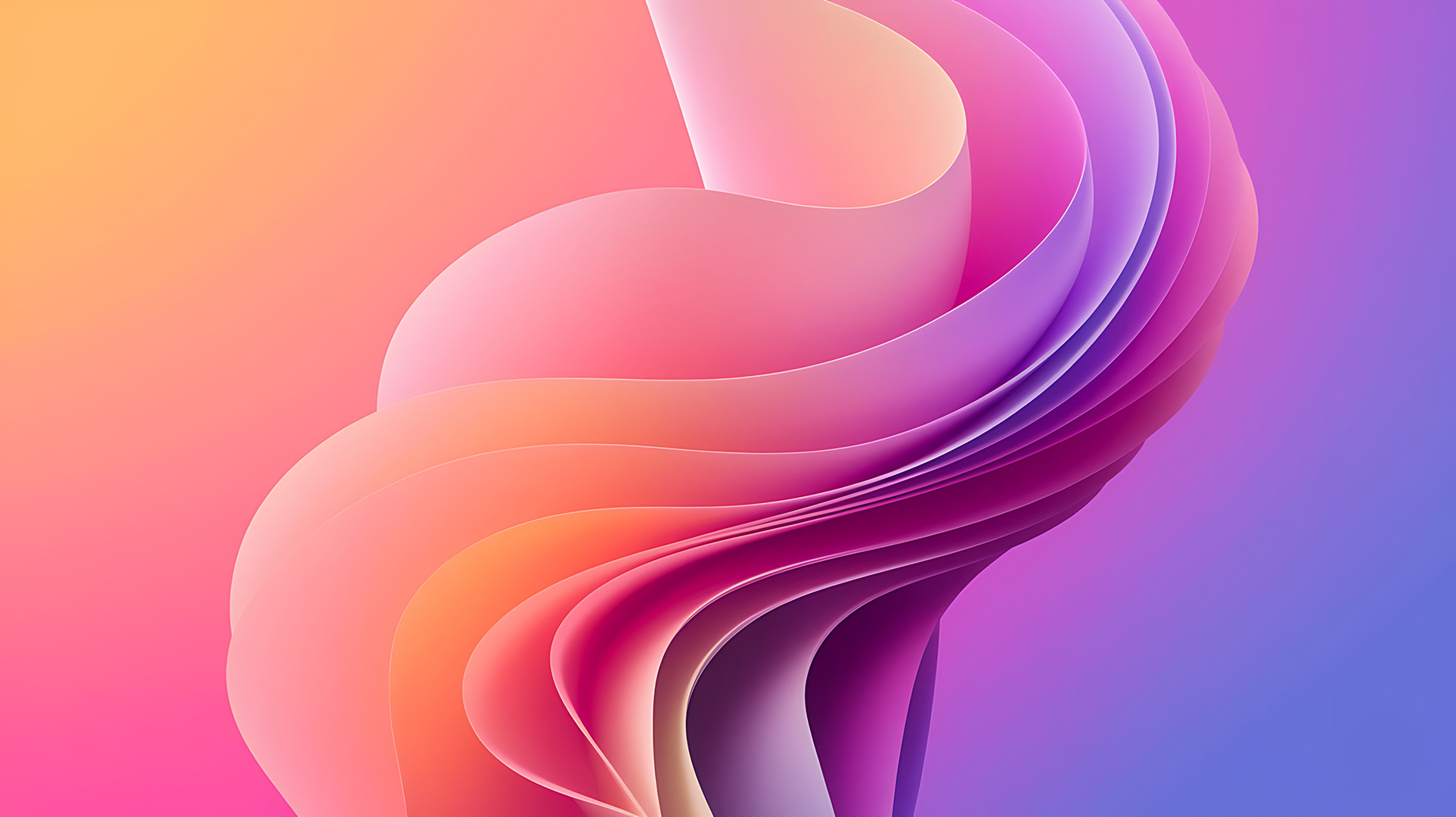Abstract Pink and Purple Swirling Paper Art
