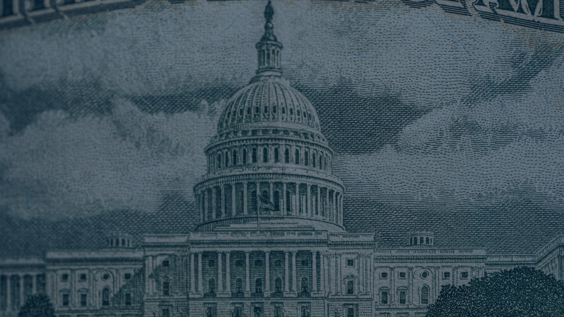 United States Capitol on 50 Dollars bill USA money banknote Macr