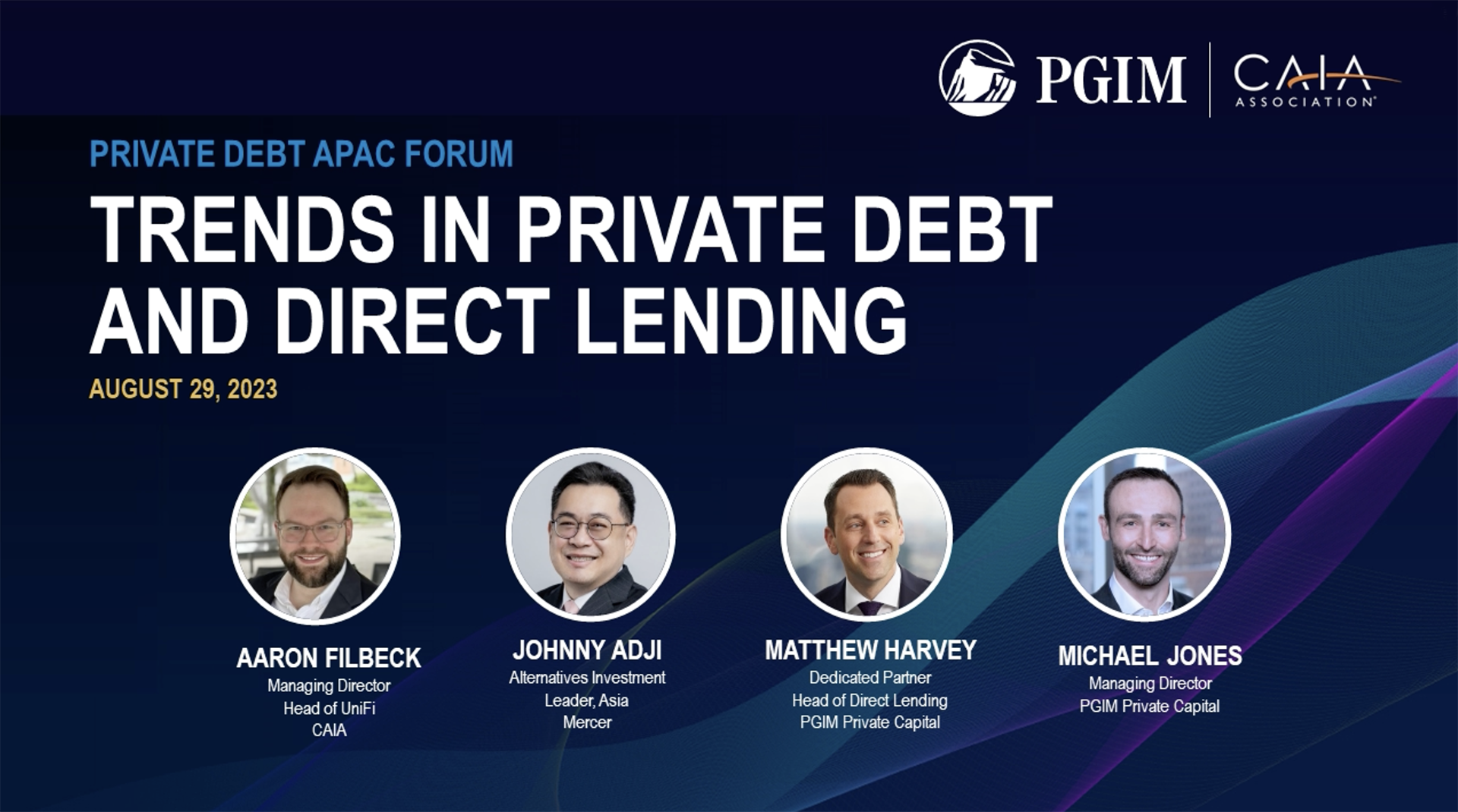 2023 PGIM x CAIA Private Debt APAC Forum