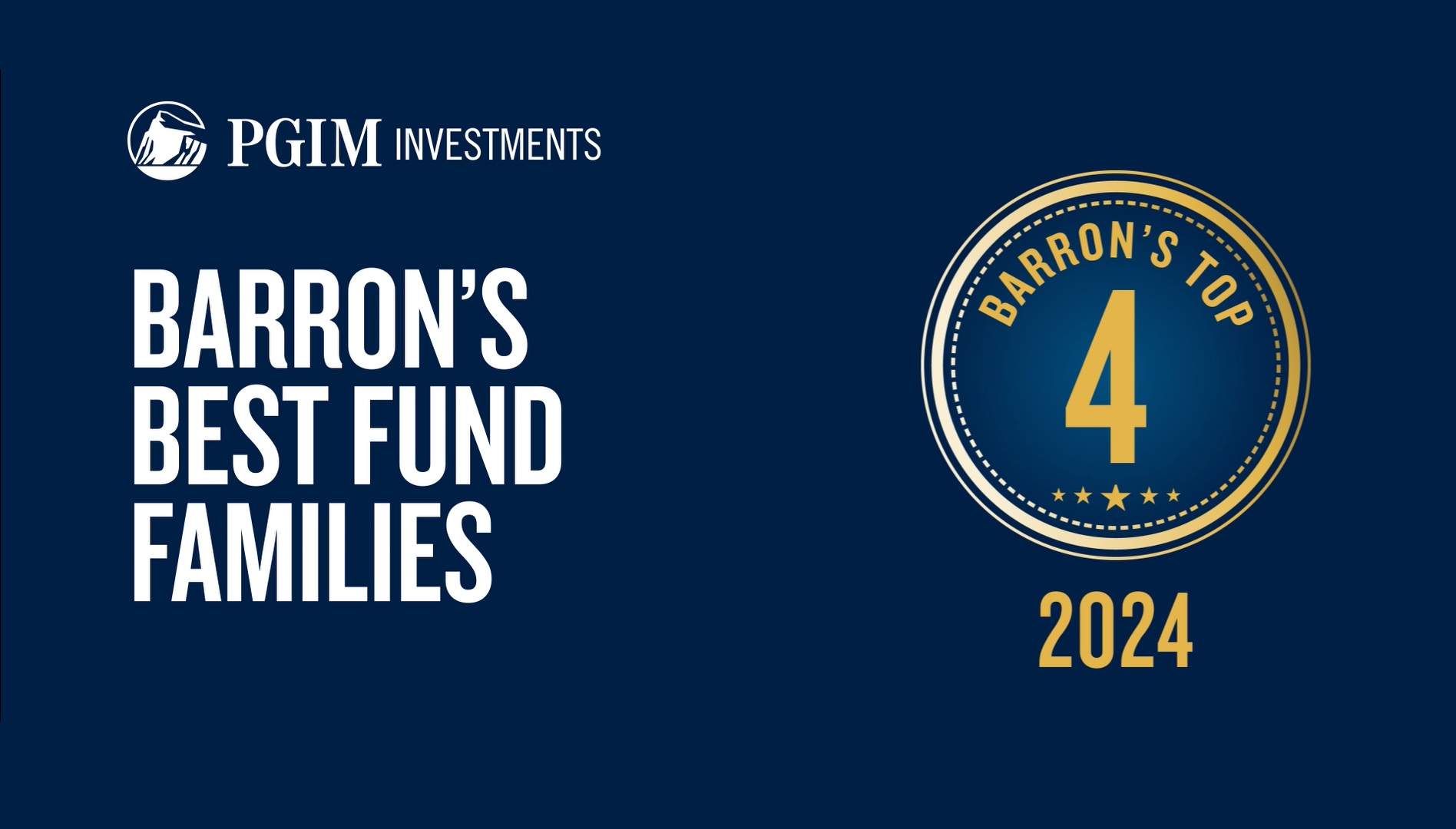 PGIM Investments ranks no. 4 in Barron's Best Fund Families
