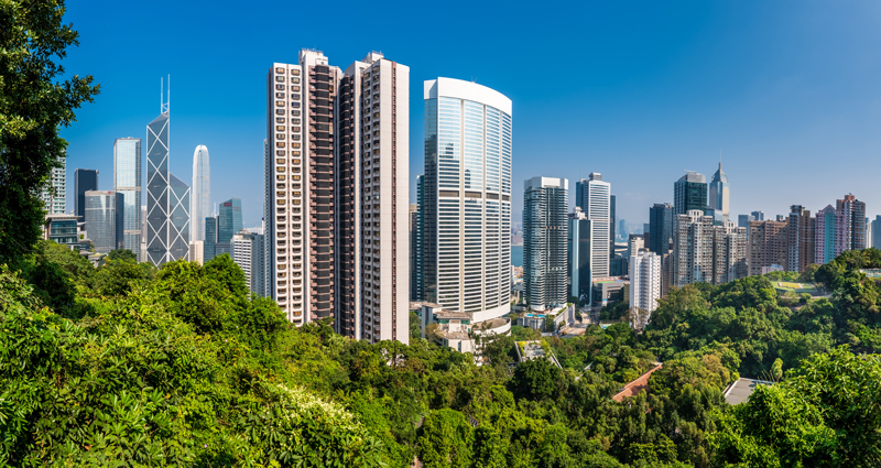 Mid-Levels Central Panoramic View in Hong Kong Island