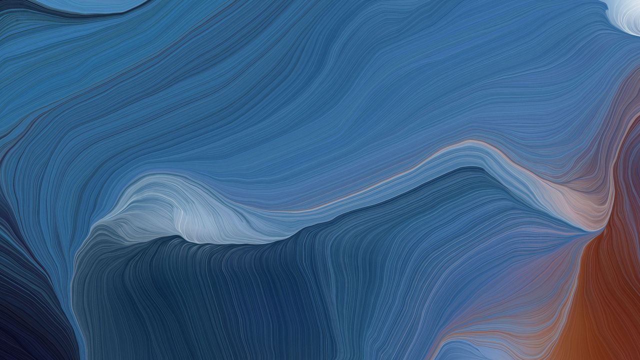 colorful horizontal banner. modern waves background design with teal blue, very dark blue and slate gray color